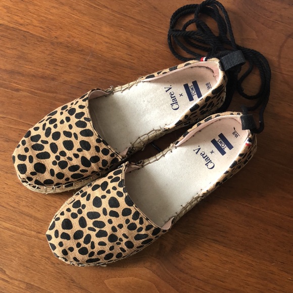 TOMS x CLARE V Katalina Espadrille in Leopard - Picture 6 of 12